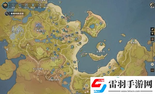 塔瑞斯世界全地圖探索點(diǎn)位有哪些