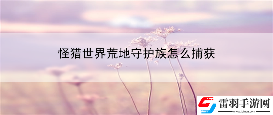 怪獵世界荒地守護(hù)族怎么捕獲