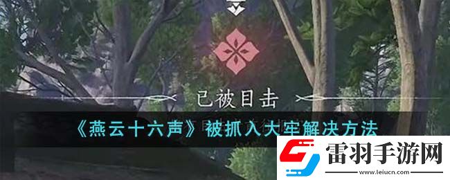 燕云十六聲被抓入大牢解決方法