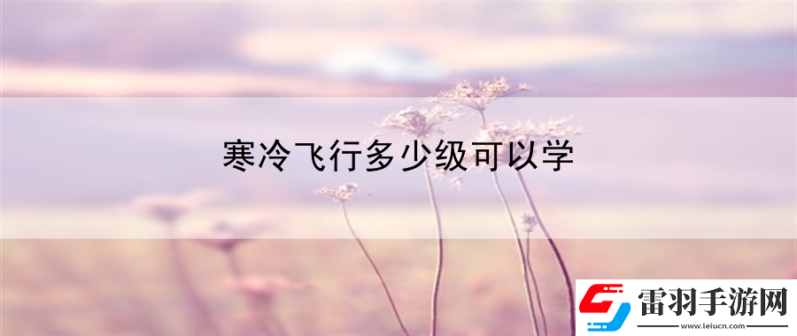 寒冷飛行多少級(jí)可以學(xué)