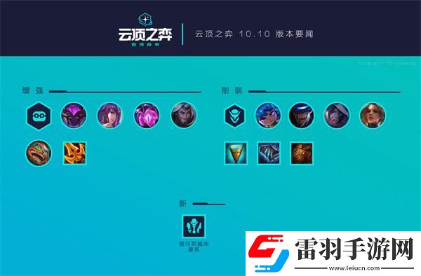 云頂之弈10.10版本更新內(nèi)容2020年5月14日云頂之弈10.10版本更新公告