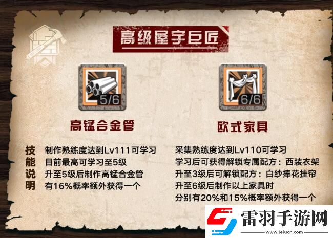 明日之后歐式家具怎么學(xué)