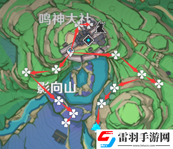 原神2.7鳴草采集點原神2.7鳴草采集路線
