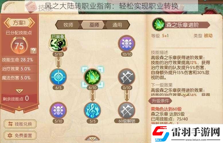 風之大陸轉職業(yè)指南