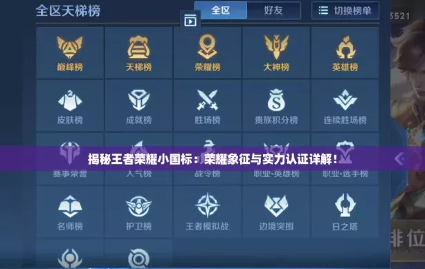 揭秘王者榮耀小國標(biāo)