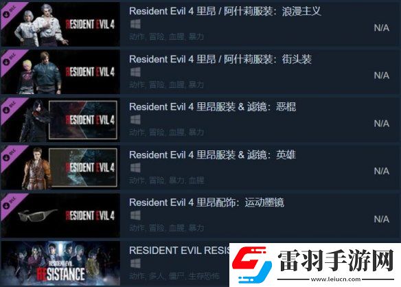 生化危機重制版三部曲上線Steam平臺