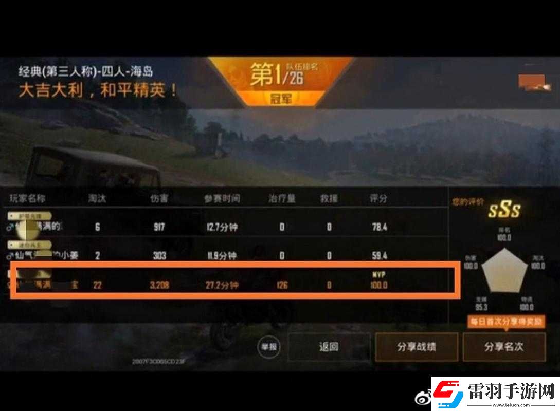 如何提升和平精英競賽評分
