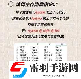 我的世界魂師生存武魂指令大全分享