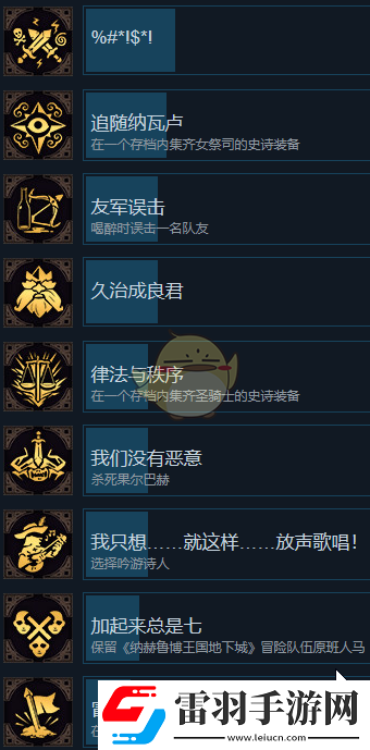 納赫魯博王國(guó)地下城混沌護(hù)符哪些成就