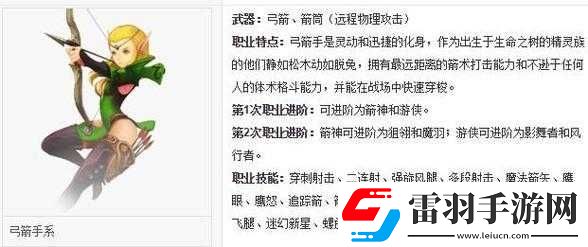 龍之谷手游弓箭手職業(yè)深度解析