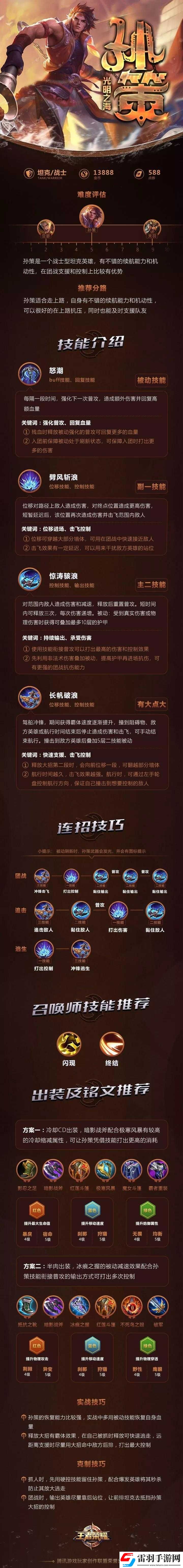 王者榮耀孫策玩法全解析及銘文搭配技巧指南