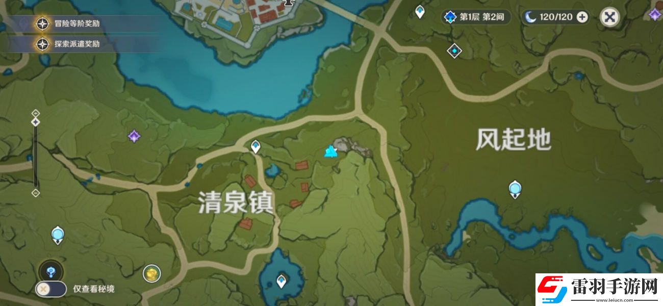 原神蒙德地靈龕分布圖