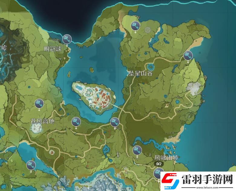 原神蒙德地靈龕分布圖