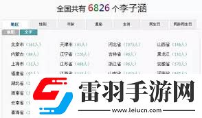 全國同名同姓人數(shù)大起底