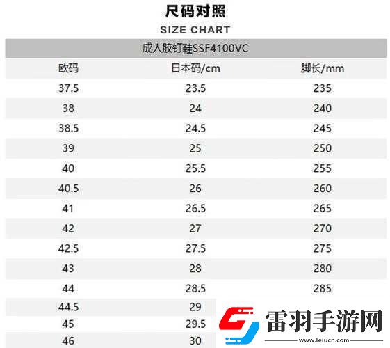 歐亞尺碼日本尺碼