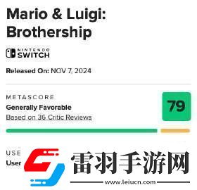 馬力歐＆路易吉RPG兄弟齊航媒體評分解禁
