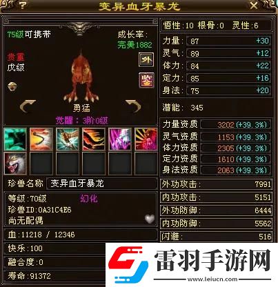 天龍八部75級暴龍寶寶