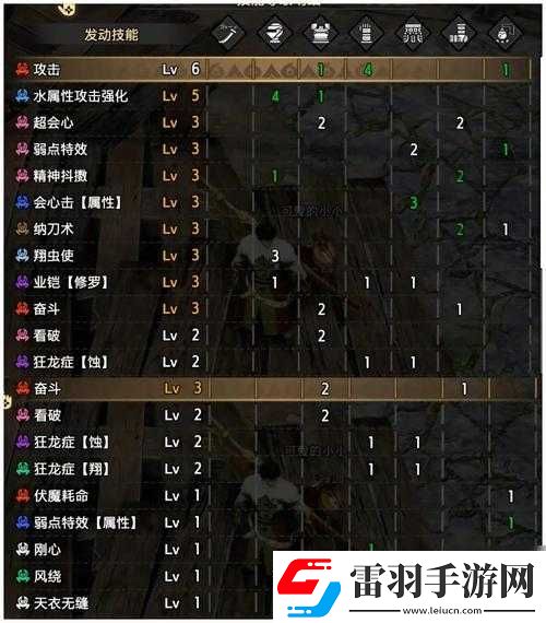 怪物獵人世界太刀巔峰技能裝備搭配攻略
