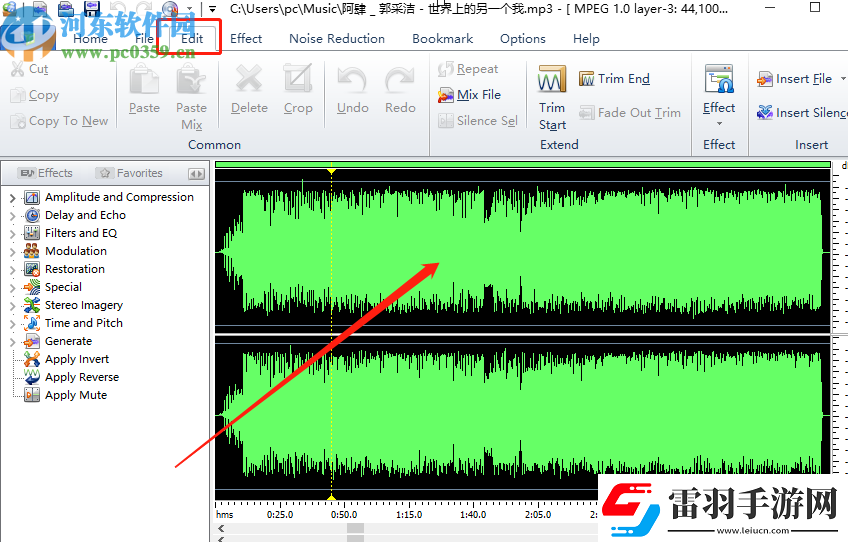 MP3AudioEditor怎么剪切音頻文件