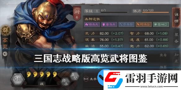 三國志戰(zhàn)略版高覽武將圖鑒