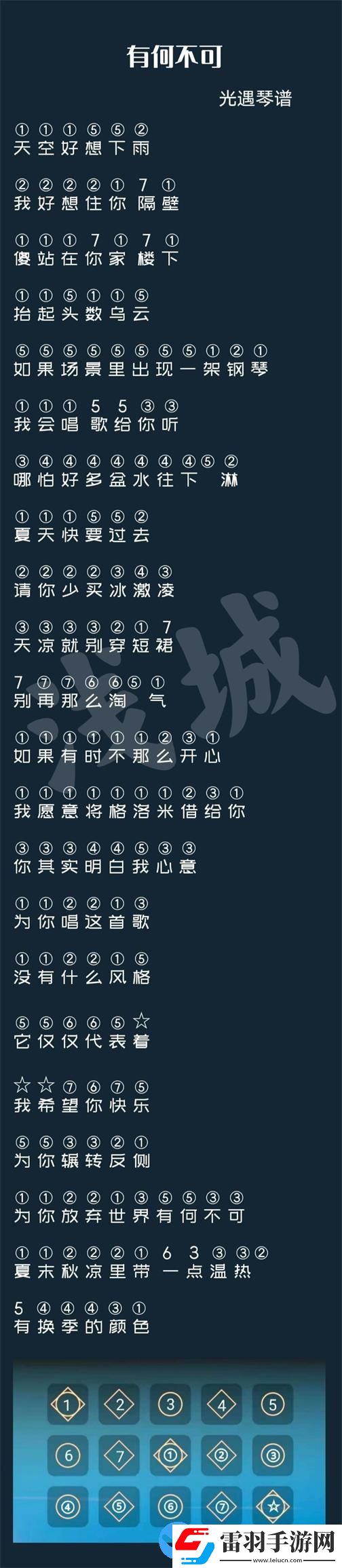第五人格鋼琴譜數字版